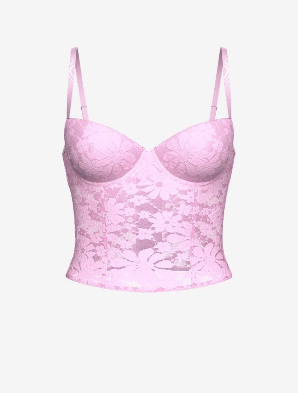 PINK Victoria's Secret Lilac Lace Longline Bralette - Picture 4 of 5
